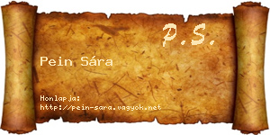 Pein Sára névjegykártya
